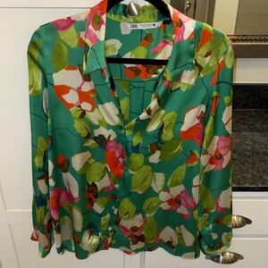 Zara Multicolor Floral Blouse